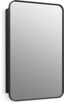 KOHLER Matte Black 22 x 34 in. Recessed and Surface Mount Medicine Cabinet 