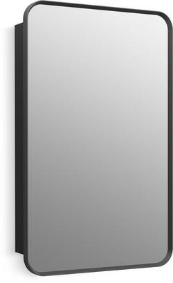 22 x 34 in. Recessed and Surface Mount Medicine Cabinet in Matte Black