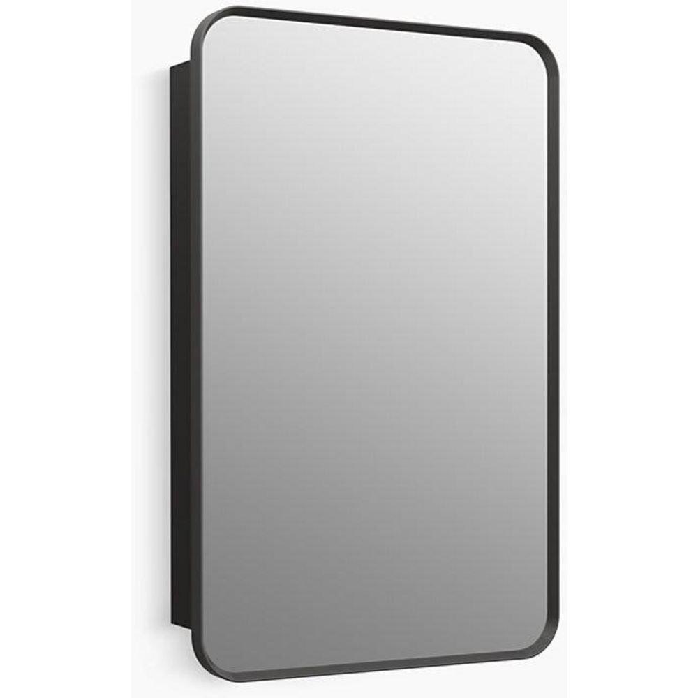 KOHLER Matte Black 22 x 34 in. Recessed and Surface Mount Medicine Cabinet 