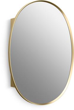 24 x 33-1/2 in. Recessed and Surface Mount Medicine Cabinet in Moderne Brushed Gold