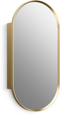 15 x 30 in. Recessed and Surface Mount Medicine Cabinet in Moderne Brushed Gold