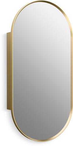 20 x 40 in. Recessed and Surface Mount Medicine Cabinet in Moderne Brushed Gold