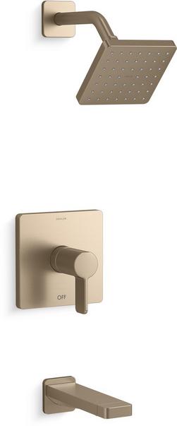 One Handle Single Function Shower Faucet in Vibrant Brushed Bronze (Trim Only)