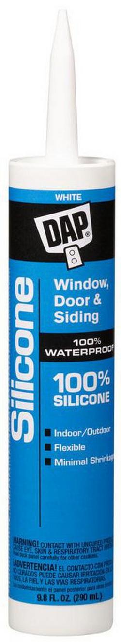 9.8 oz. Windows, Doors & Siding Silicone Rubber Caulk Sealant in White