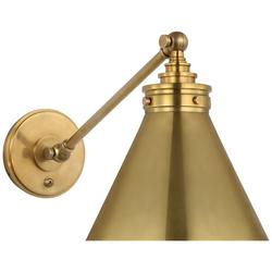 15W 1-Light 11-1/2 in. Wall Sconce in Antique Burnished Brass