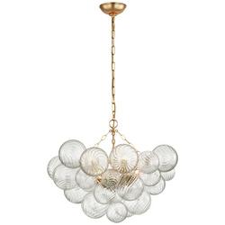29-1/4 x 22-1/4 in. 6.5W 6-Light Incandescent Modern Chandelier in Gild
