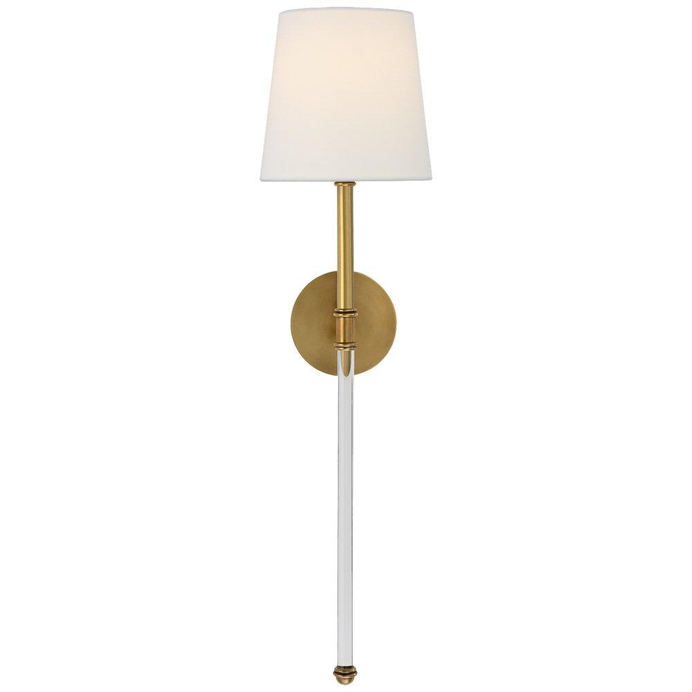 60W 1-Light 29 in. Wall Sconce in Hand Rubbed Antique Brass 