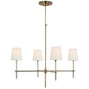 Visual Comfort & Co. Signature Hand-Rubbed Antique Brass 4W 4-Light 1-Tier Incandescent Chandelier