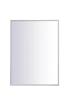 27 x 36 in. Flat Edge Rectangular Vanity Mirror in Silver