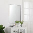 Elegant Lighting Silver 27 in. Flat Edge Rectangular Vanity Mirror in Silver 