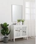 Elegant Lighting Silver 27 in. Flat Edge Rectangular Vanity Mirror in Silver 
