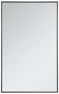 48 x 1 x 30 in. Framed Mirror and Vanity Mirror Rectangular in Black