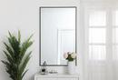 Elegant Lighting Black 1 x 30 in. Framed Mirror and Vanity Mirror Rectangular in Black 