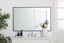 Elegant Lighting Black 1 x 30 in. Framed Mirror and Vanity Mirror Rectangular in Black 