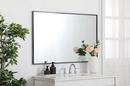 Elegant Lighting Black 1 x 30 in. Framed Mirror and Vanity Mirror Rectangular in Black 