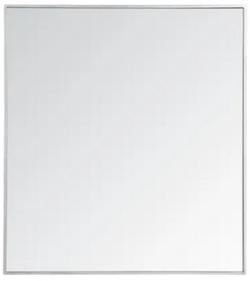 1 x 36 in. Framed Mirror and Vanity Mirror Rectangular in Silver