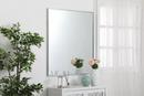 Elegant Lighting Silver 1 x 36 in. Framed Mirror and Vanity Mirror Rectangular 