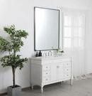 Elegant Lighting Black 1 in. Mirror Rectangular in Blacks 