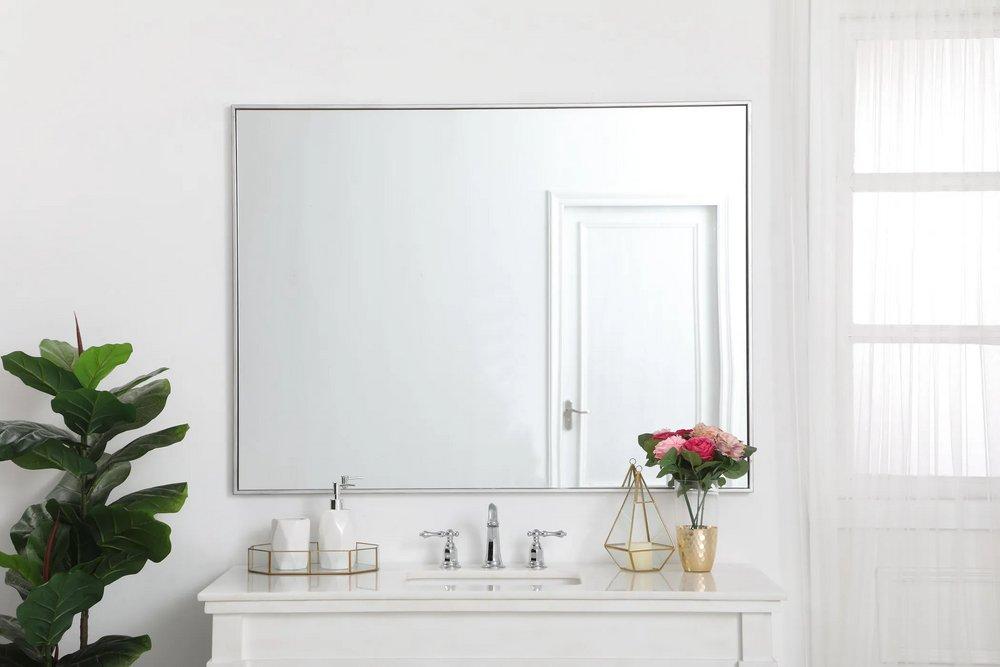 ETERNITY 36" X 48" RECTANGULAR BEVELED METAL FRAMED BATHROOM MIRROR 