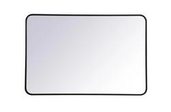 28 x 42 in. Flat Edge Rectangular Vanity Mirror in Black