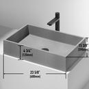 VIGO 23 CONCRETO STONE RECTANGULAR BATHROOM VESSEL SINK 
