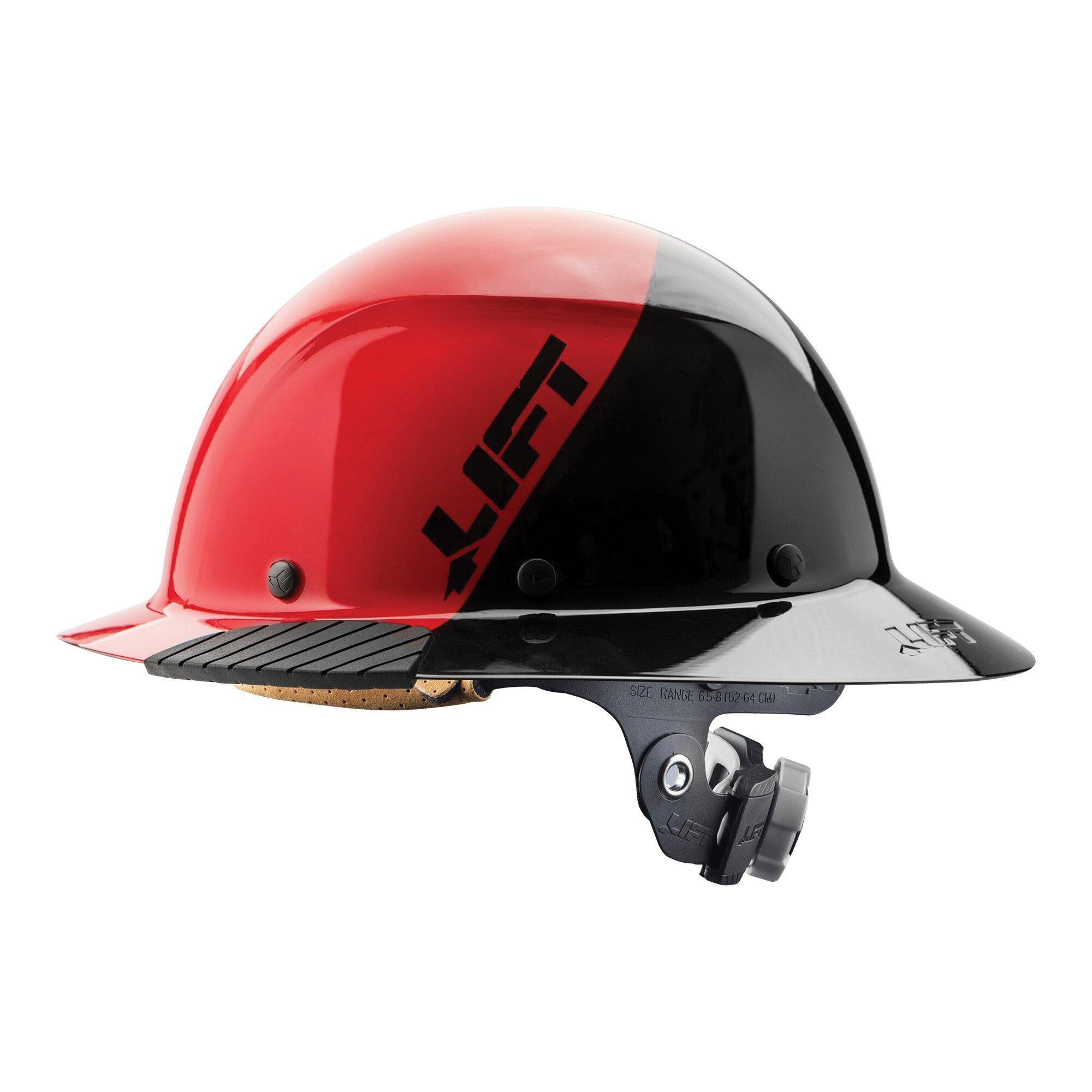 Carbon Fiber Full?Brim Hard Hat in Gloss Red/Black 