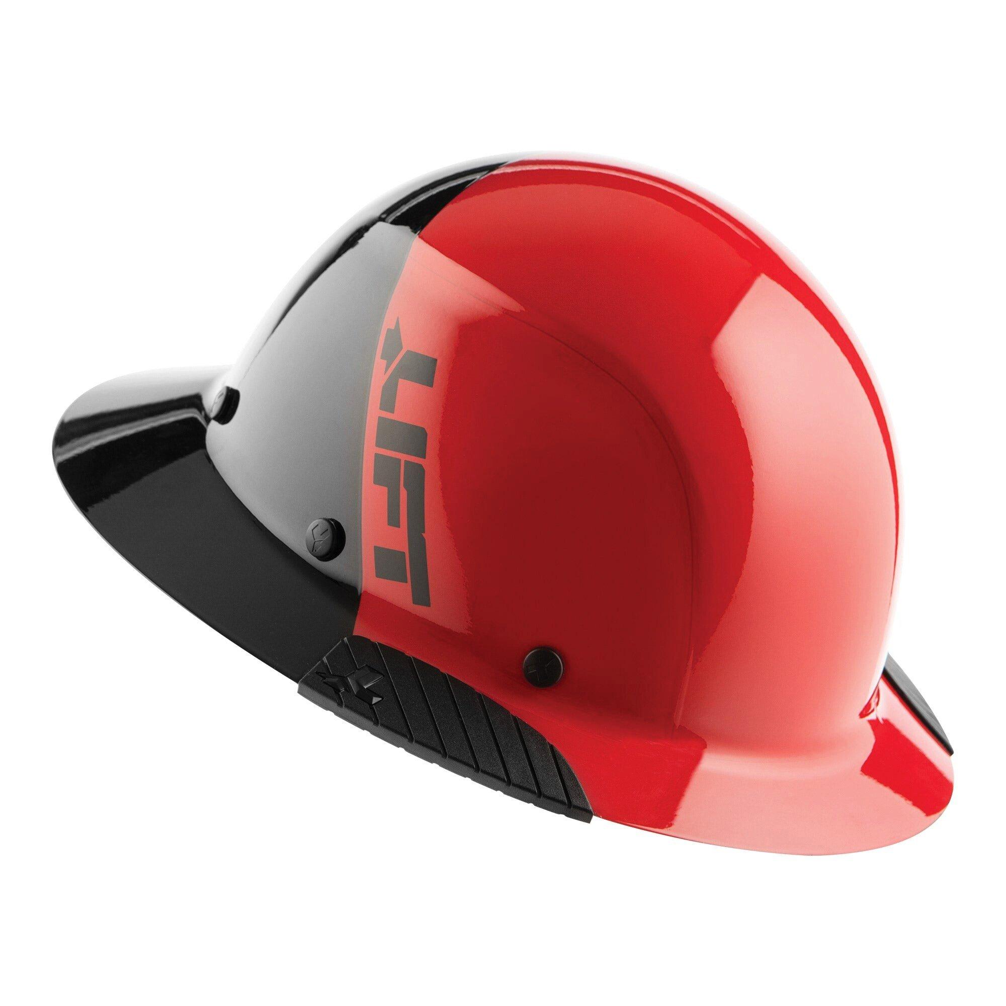 Carbon Fiber Full?Brim Hard Hat in Gloss Red/Black 
