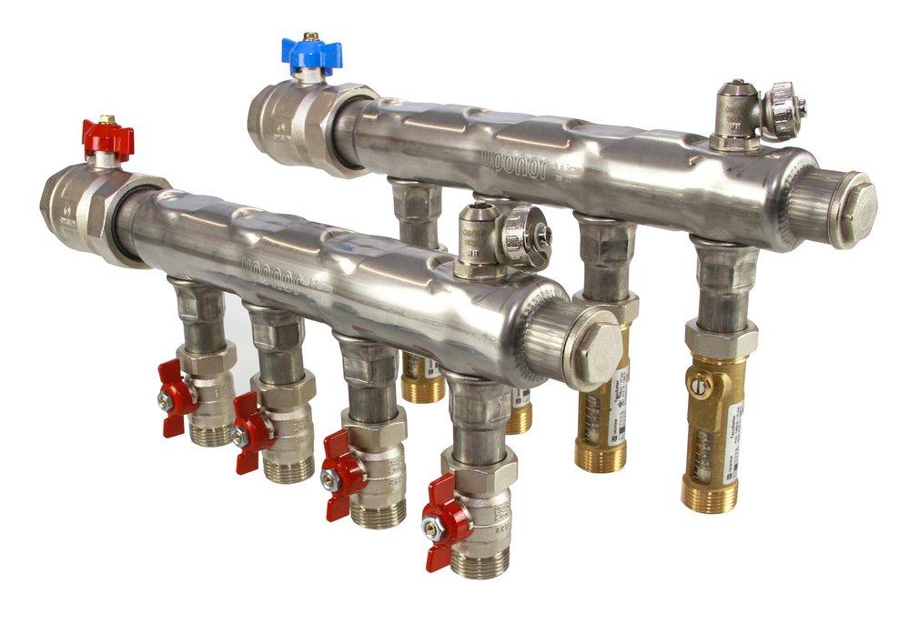 Commercial - Stainless-Steel - Manifold Assembly - 1-1/2 in. Flow Meter & Ball Valve - 10 Loops 