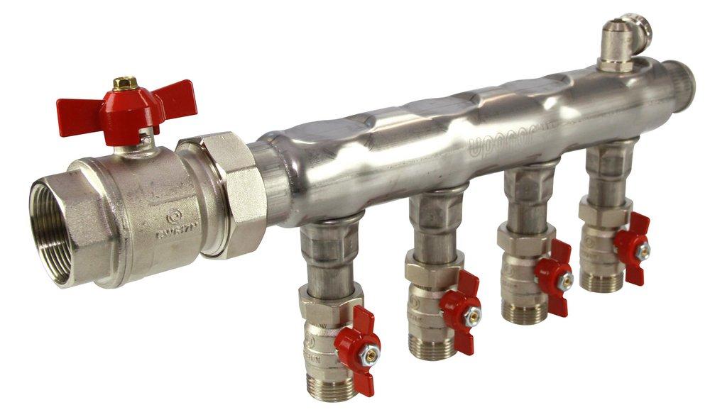 Commercial - Stainless-Steel - Manifold Assembly - 1-1/2 in. Flow Meter & Ball Valve - 12 Loops 