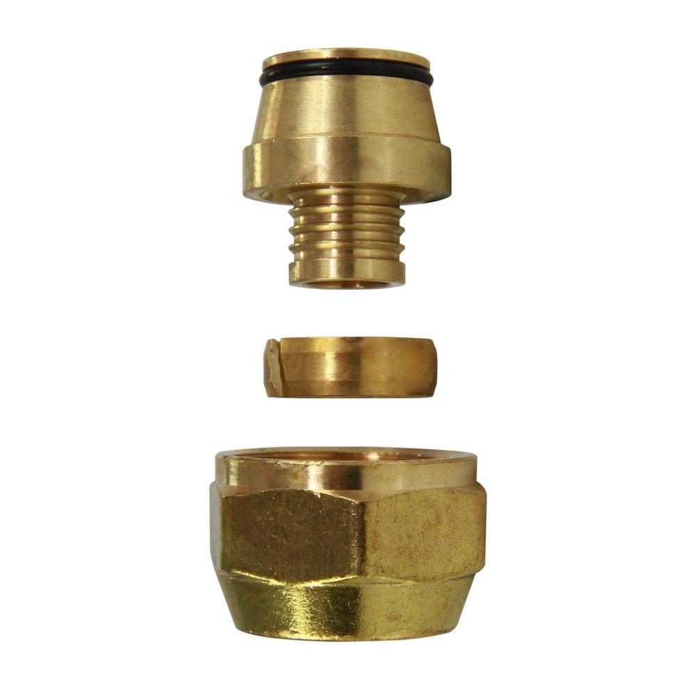 5/8 QS-STYLE COMPRESSION FITTING ASSEMBLY FOR COMMERCIAL MANIFOLD R25 THREAD 