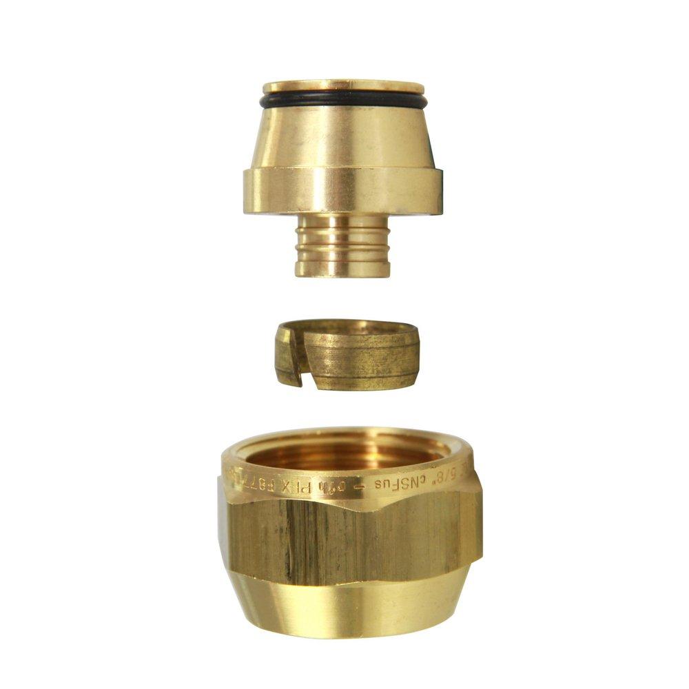 3/4 QS-STYLE COMPRESSION FITTING ASSEMBLY FOR COMMERCIAL MANIFOLD R25 THREAD 