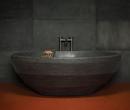 FACET BATHTUB ANTIQUE GRAY LIMESTONE 
