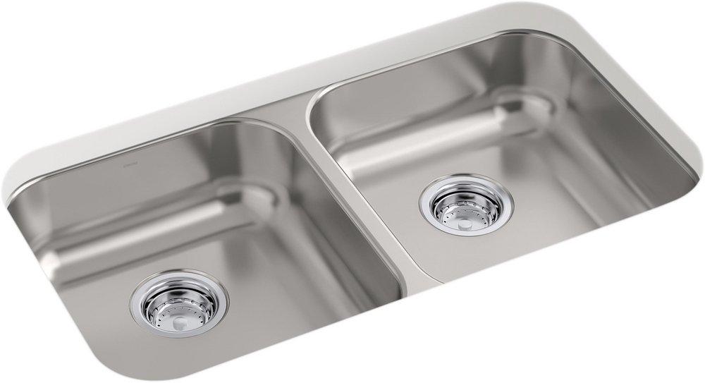 Sterling 31-3/8 x 18-5/16 in. Double Bowl Undermount Kitchen Sink 
