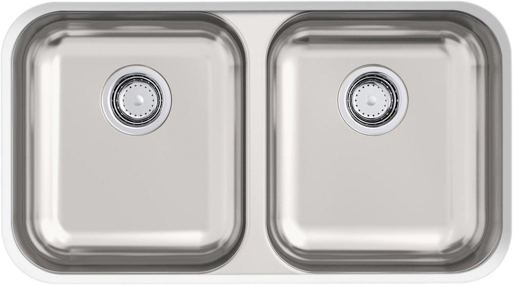 Sterling 31-3/8 x 18-5/16 in. Double Bowl Undermount Kitchen Sink 