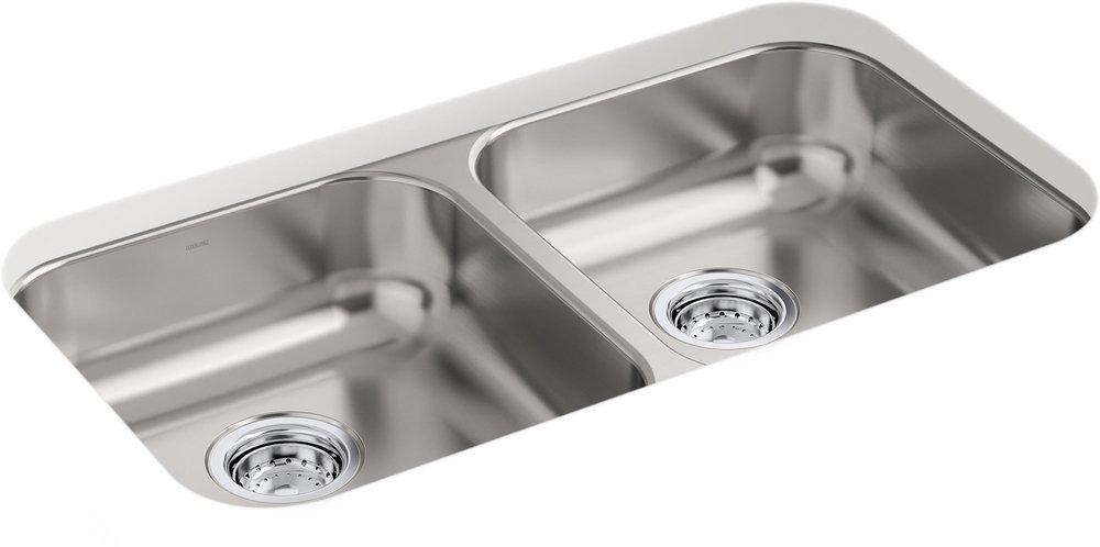 Sterling 31-3/8 x 18-5/16 in. Double Bowl Undermount Kitchen Sink 