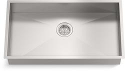 32 in. Undermount Stainless Steel Single Bowl Kitchen Sink in