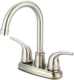 Two Handle Bar Faucet in Brushed Nickel