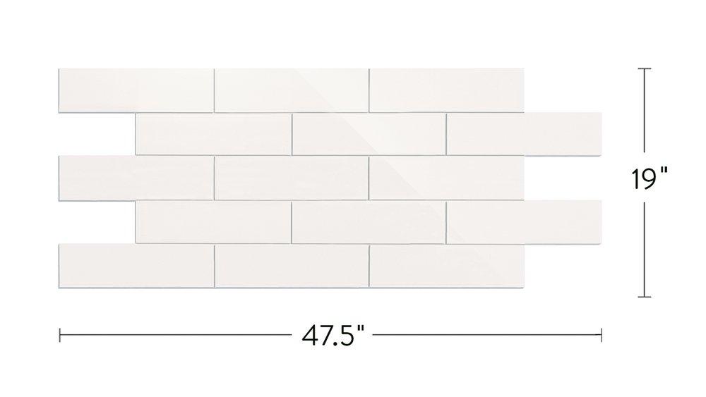4 x 12 in.  Subway Backsplash 