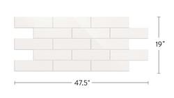 4 x 12 in.  Subway Backsplash