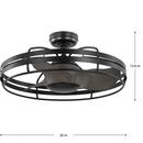 Progress Lighting Matte Black 26 in. 3-Blade Indoor or Outdoor Ceiling Fan 