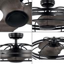 BASTROP COLLECTION 26 IN. THREE-BLADE MATTE BLACK TRANSITIONAL CEILING FAN WITH 3 SPEED REMOTE CONTROL 