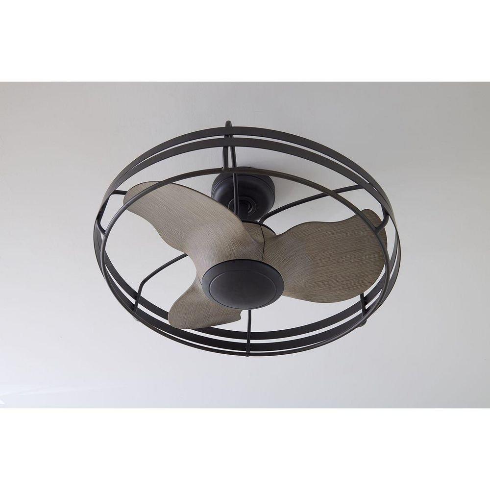 Progress Lighting Matte Black 26 in. 3-Blade Indoor or Outdoor Ceiling Fan 