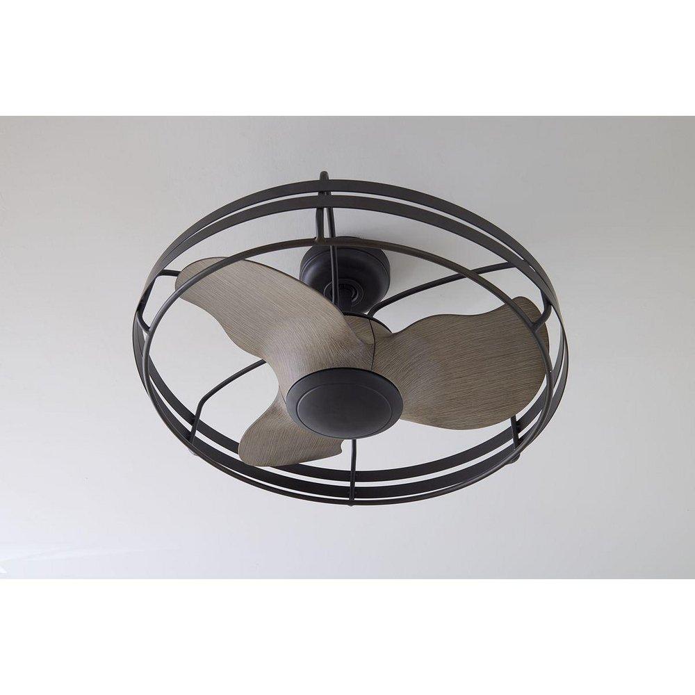 BASTROP COLLECTION 26 IN. THREE-BLADE MATTE BLACK TRANSITIONAL CEILING FAN WITH 3 SPEED REMOTE CONTROL 