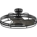 Progress Lighting Matte Black 26 in. 3-Blade Indoor or Outdoor Ceiling Fan 