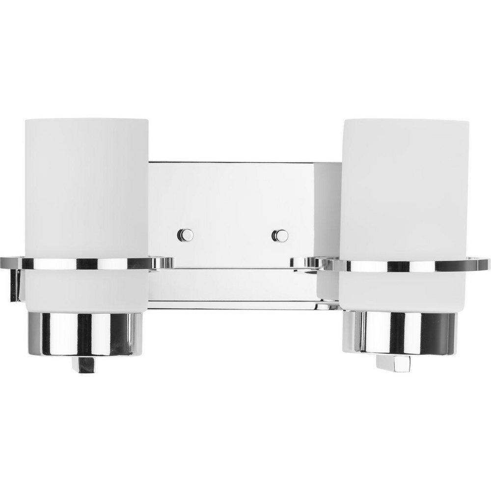 REISS COLLECTION TWO-LIGHT MODERN FARMHOUSE POLISHED CHROME VANITY LIGHT 