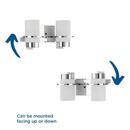 REISS COLLECTION TWO-LIGHT MODERN FARMHOUSE POLISHED CHROME VANITY LIGHT 