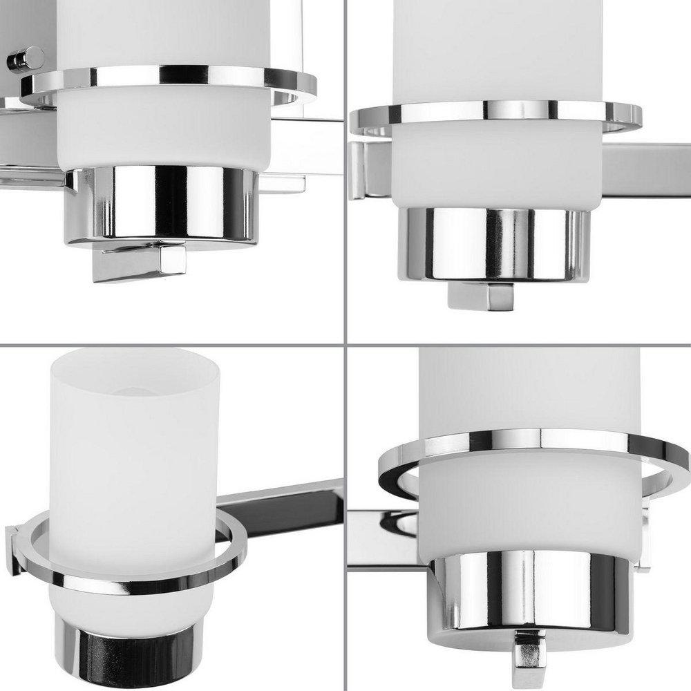 REISS COLLECTION THREE-LIGHT MODERN FARMHOUSE POLISHED CHROME VANITY LIGHT 