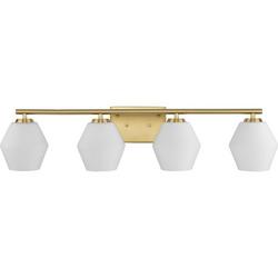 75W 4-Light Medium E-26 Vanity Fixture in Brushed Gold