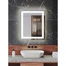 CAPTARENT COLLECTION 30X36 IN. RECTANGULAR ILLUMINATED INTEGRATED LED WHITE MODERN MIRROR 