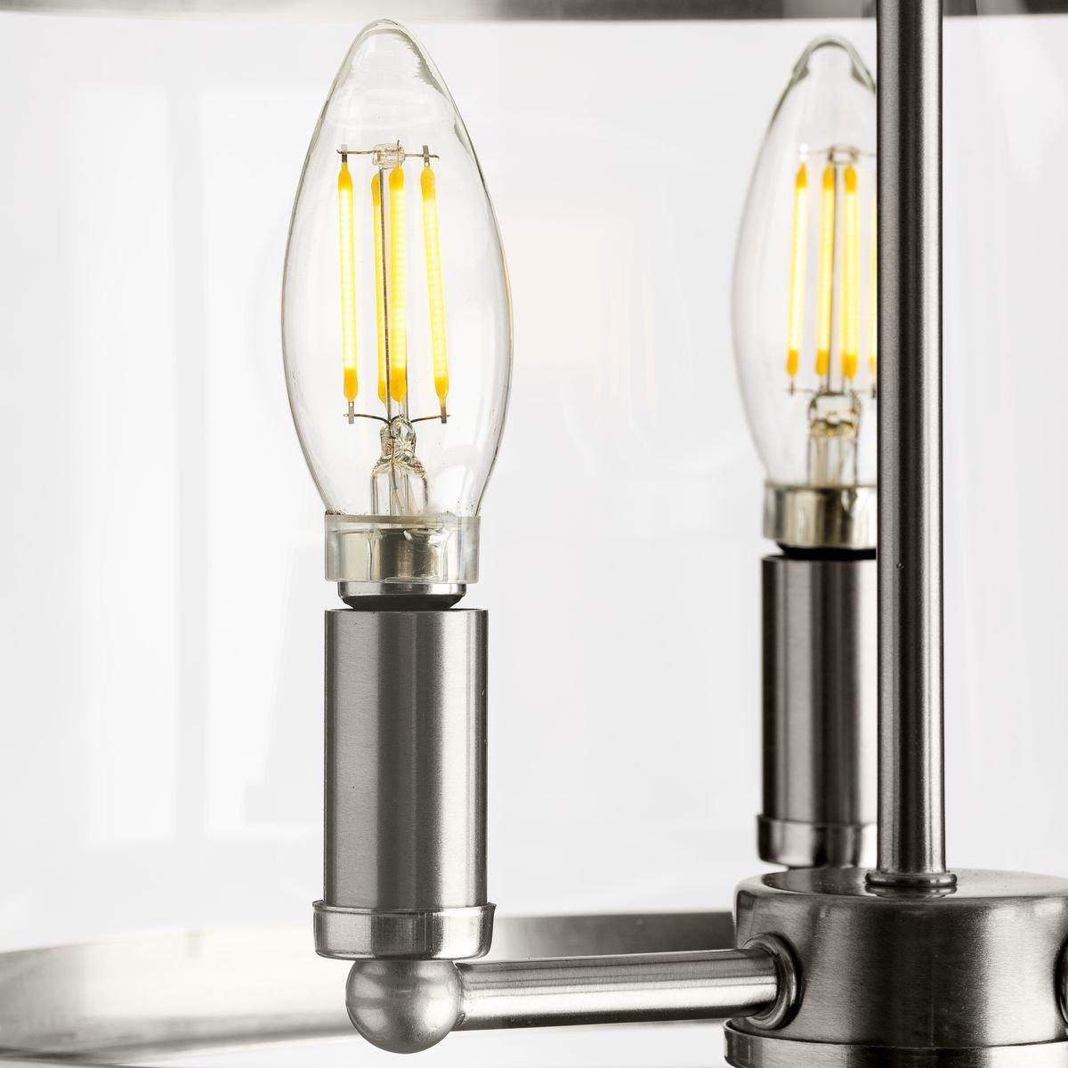 GILLIAM COLLECTION 13 IN. THREE-LIGHT BRUSHED NICKEL NEW TRADITIONAL SEMI-FLUSH MOUNT 